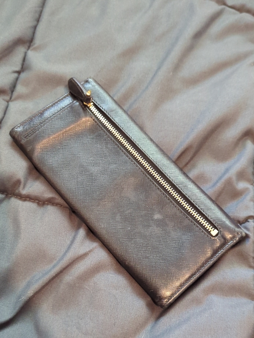 Authentic Prada Black Tri Color Saffiano Leather Long Wallet - So Cute! - Picture 6 of 6